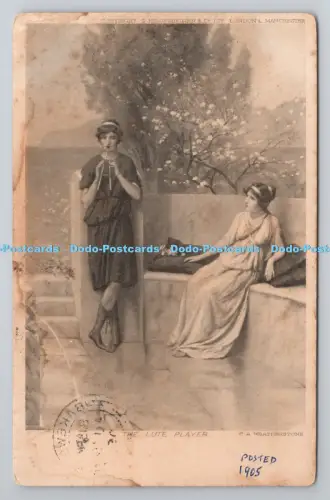 R804306 The Lute Player C A Weatherstone S Hildesheimer London Manchester 1905