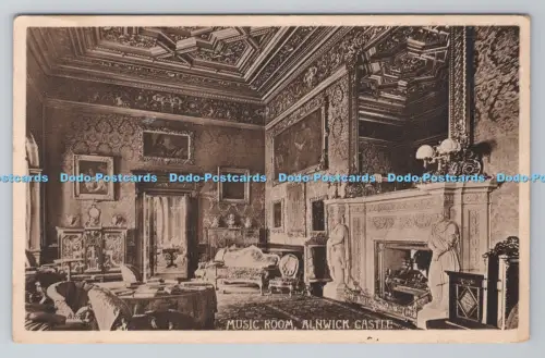 R804351 Alnwick Castle Music Room Valentine Serie 1916
