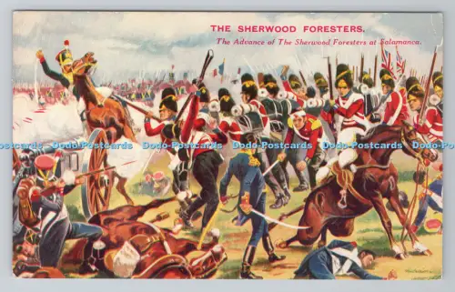 R804626 The Sherwood Foresters. Der Vormarsch der Sherwood Foresters in Salaman