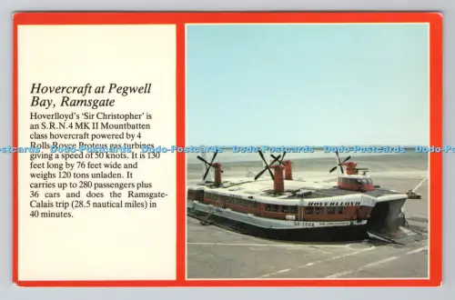 R806405 Ramsgate. Luftkissenfahrzeug in Pegwell Bay. Fotopräzision. St. Ives. Jagdd