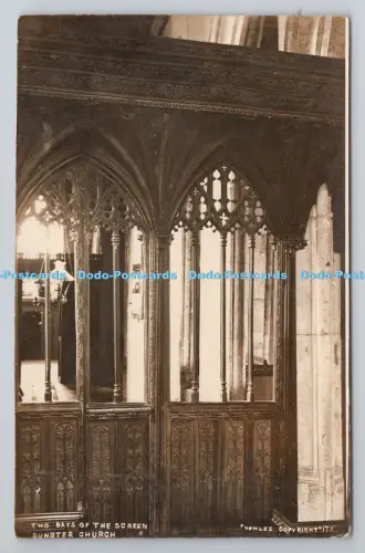 R806478 Dunster Church. Zwei Einschübe des Bildschirms. British Made