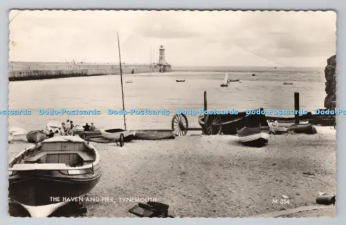 R804897 Tynemouth. The Haven und Pier. Valentinstag. RP