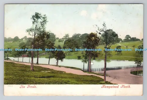 R804899 Hampstead Heath. Die Teiche. Postkarte