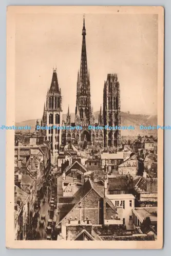 R810270 Rouen. La Cathedrale. PM. Sevenoaks. Kent. 1954