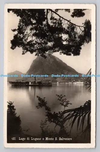 R810271 Lago di Lugano e Monte S. Salvatore. Mayr. PM. Castagnola. Lugano. 1947