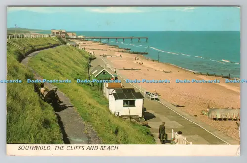 R804917 Southwold. Die Klippen und der Strand. Eine Saphirkarte
