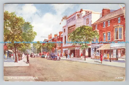R804918 Lytham. Clifton Street. Valentinstag. Kunstfarbe. E. W. Trick. 1954