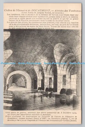 R808232 Cloitre de l Ossuaire de Douamont. Alveoles des Tombeaux. Leon Azema et