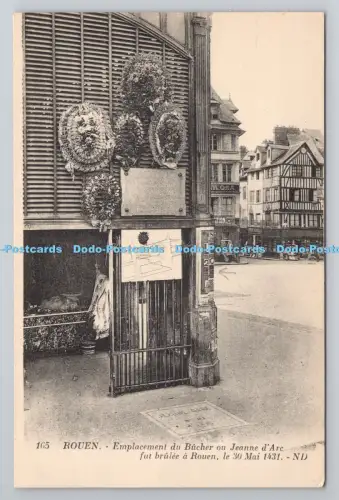 R806510 Rouen. Emplacement du Bucher ou Jeanne d Arc. ND. Levy et Neurdein Reuni