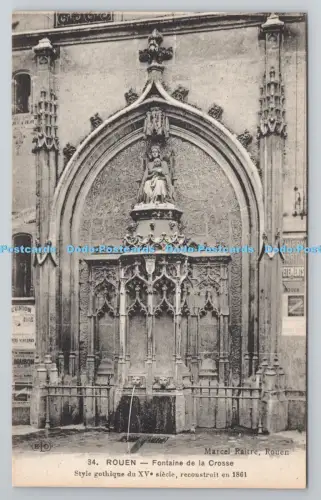 R806511 Rouen. Fontaine de la Crosse. Marcel Raitre. E.L.D