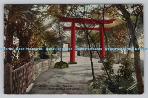 R808242 Japan. Britische Ausstellung. Herbst. Die vier Jahreszeiten. Valentine Serie