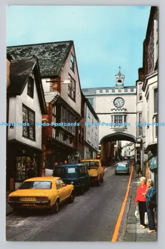 R810315 Totnes. Das Osttor. Fotopräzision. St. Ives. Huntingdon. Farbmast