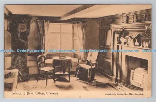 R804998 Grasmere. Innenraum des Dove Cottage. Serie Abraham. Nr. 824a. Keswick