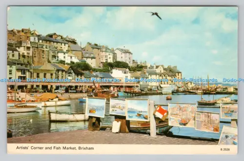 R810367 Brixham. Künstlerecke und Fischmarkt. E. T. W. Dennis. Scarborough. L