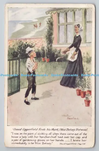 R806584 David Copperfield findet seine Tante. Miss Betsey Trotwood. C. W. Faulkner.