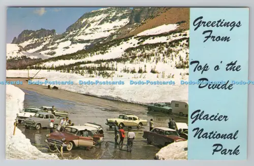 R805003 Grüße von oben auf der Kluft. Logan Pass Summit. Glacier National Par