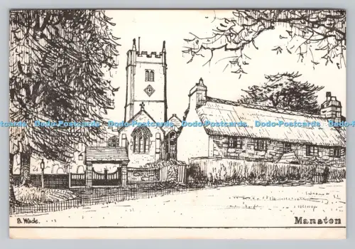 R810381 Manaton. Kirche St. Winifred. B. Wade. 1973