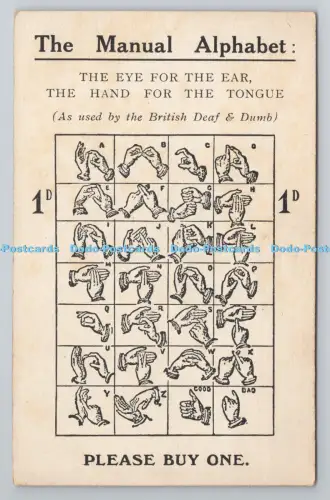 R806599 Das manuelle Alphabet. Das Auge ums Ohr. Die Hand für die Zunge