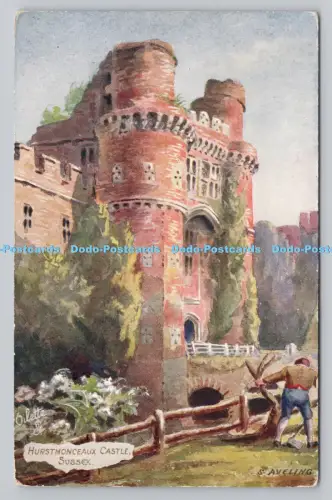 R808344 Sussex. Schloss Hurstmonceaux. Malerische Schlösser. stecken. Oilette. 7591.