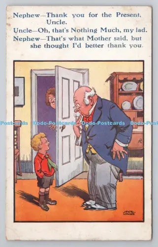 R806621 Neffe. Vielen Dank für das Geschenk. Onkel. Hergestellt in Großbritannien. Jack Wa