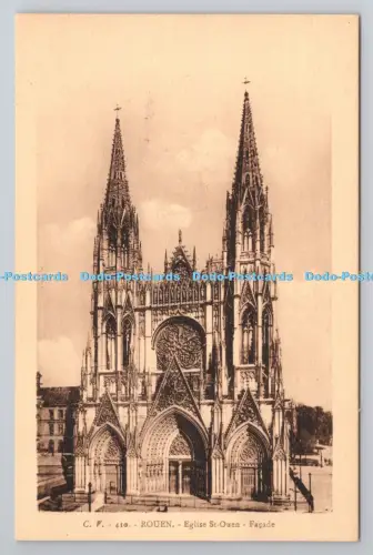 R805037 Rouen. Eglise St. Ouen. Fassade. C.V