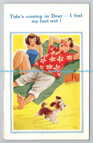 R806640 Tide. Coming in Dear. Ich fühle meinen Fuß nass. Sunshine Comic. 1959