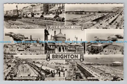 R810428 Grüße aus Brighton. West Pier. Lansdowne. London. RP. Multi View