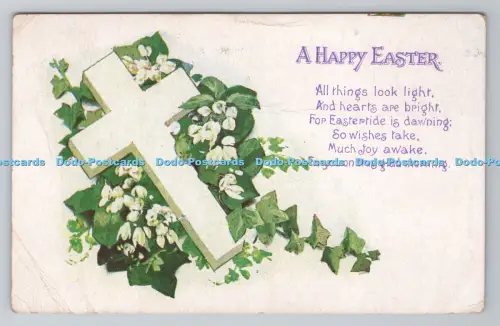 R805061 Frohe Ostern. Kreuz mit Blumen. Serie Philco. Nr. 901