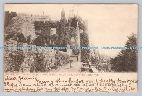 R808370 Berkeley Castle in der Nähe von Gloucester. Sitz von Lord Fitz Hardinge. stecken. Ansicht.