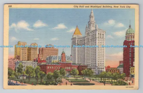 R805065 New York City. Rathaus und Gemeindegebäude. Interborough News. C.T