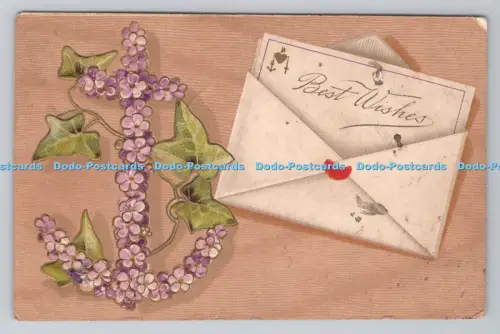 R805067 Beste Wünsche. Brief. Blumen. K.V.i. B. PM. Kensington