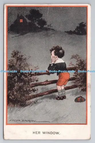 R806653 Her Window. Inter Art. London. Englische Kinderserie. Nr. 316. Fred Spurgi