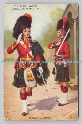 R808386 The Black Watch Royal Highlanders. Offizier und Wache. Valentinstag. Art Co