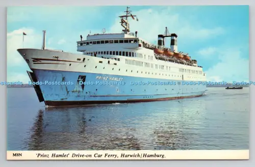 R806663 Harwich. Hamburg. Prinz Hamlet Drive auf Autofähre. Harvey Barton