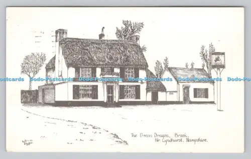 R810449 Hampshire. Der grüne Drache. Bach Nr. Lyndhurst. Avon Galerien. PM. Also