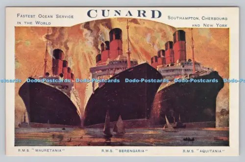 R808391 Cunard. Schnellster Seedienst. in der Welt. Southampton. Cherbourg und