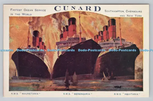 R808392 Cunard. Schnellster Seedienst. in der Welt. Southampton. Cherbourg und