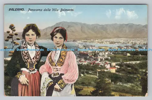 R810452 Palermo. Panorama dalla Villa Belmonte. E. Pinkau