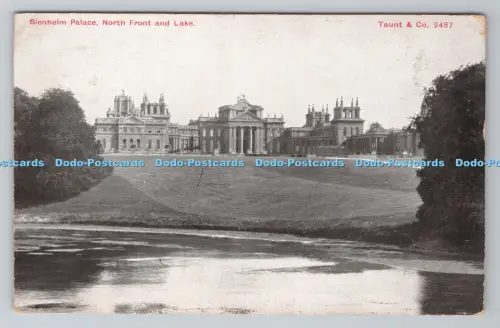 R805087 Blenheim Palace. Nordfront und See. Spott. 1908