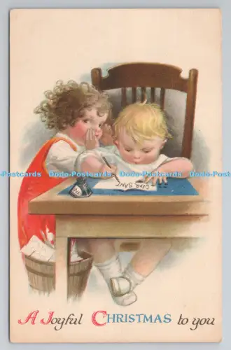 R806672 A Joyful Christmas To You. Kinder und Baby. am Tisch. Wolf. N.Y