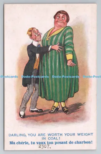 R806673 Liebling, Sie sind Ihr Gewicht wert in Kohle. Inter Art. London. Artistique