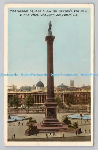R808409 London. Trafalgar Square zeigt Nelson-Säule und Nationalgalerie. E.