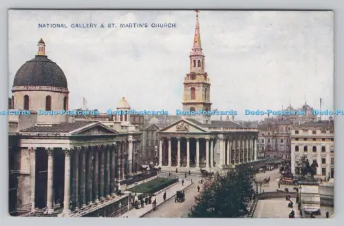 R808411 Nationalgalerie und St. Martinskirche. Das Photochrom. London. Tunbridg