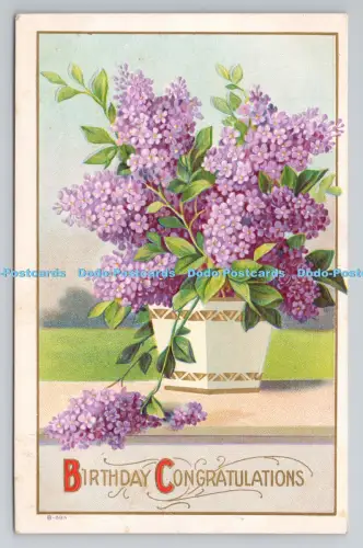 R806690 Geburtstag Glückwunsch. Blumen. Postkarte