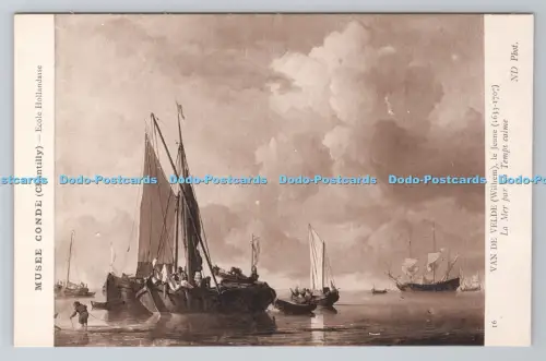 R805108 Chantilly. Musee Conde. Ecole Hollandaise. La Mer Par un Temps Calme. Va