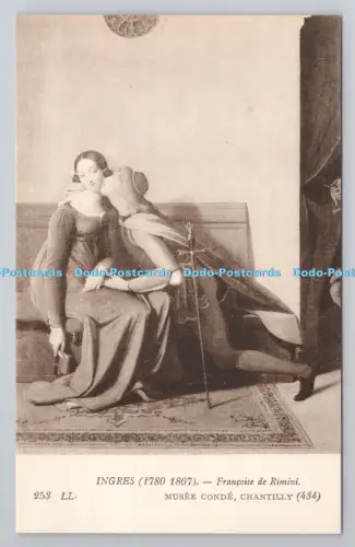 R805109 Chantilly. Musee Conde. Francoise de Rimini. Ingres. LL. 253. Levy Fils