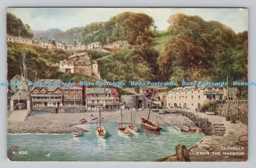 R808428 Clovelly. Aus dem Hafen. Valentinstag. Kunstfarbe. Brian Gerald. PM. Neu