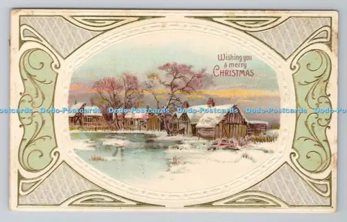 R806710 Ich wünsche Ihnen frohe Weihnachten. Dorf. Gedruckt in Deutschland