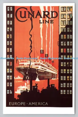 R810502 Europa. Amerika. Cunard Line. Dalkeith Classic Posterkarte