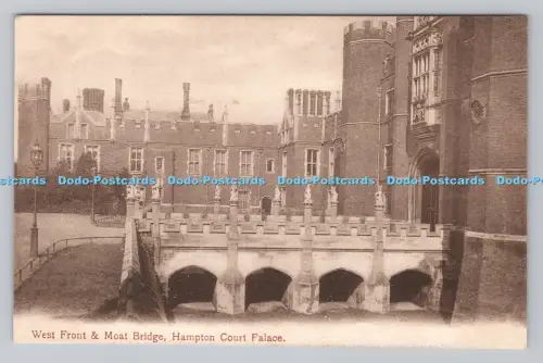 R808443 Hampton Court Palace. Westfront und Grabenbrücke. Morland Studio. Kingst